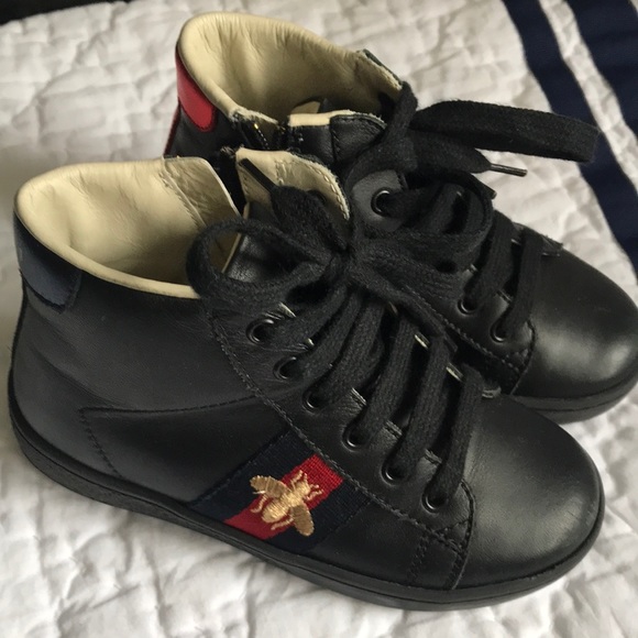 black gucci bumblebee shoes